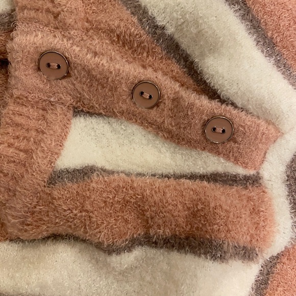 Barefoot Dreams Stripe Crew Neck Cozy Long Sleeve Pullover Sweater 1X - Picture 4 of 13